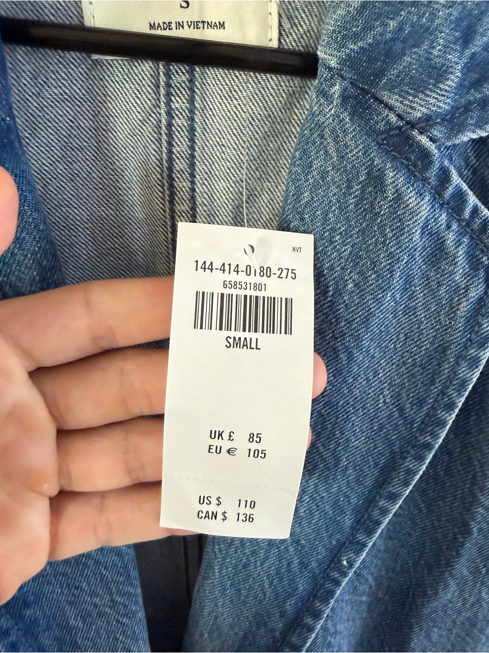 Abercrombie & Fitch Light Blue Denim Blazer - Picture 2 of 5